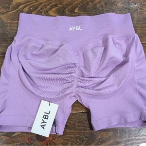 AYBL Lavender High-Rise Scrunch Bike Shorts